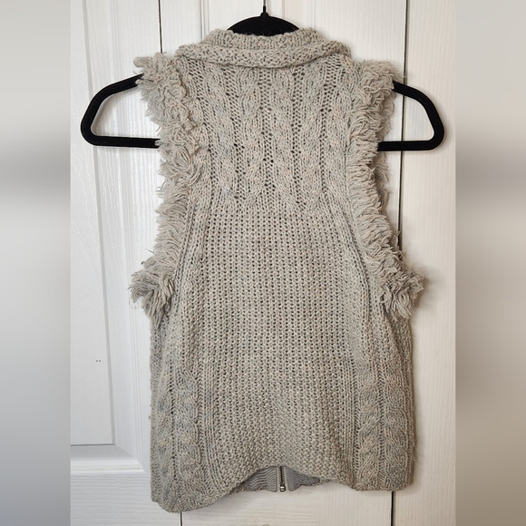 Banana Republic Italian yarn alpaca wool zip up collar vest soft beautiful - Picture 2 of 5